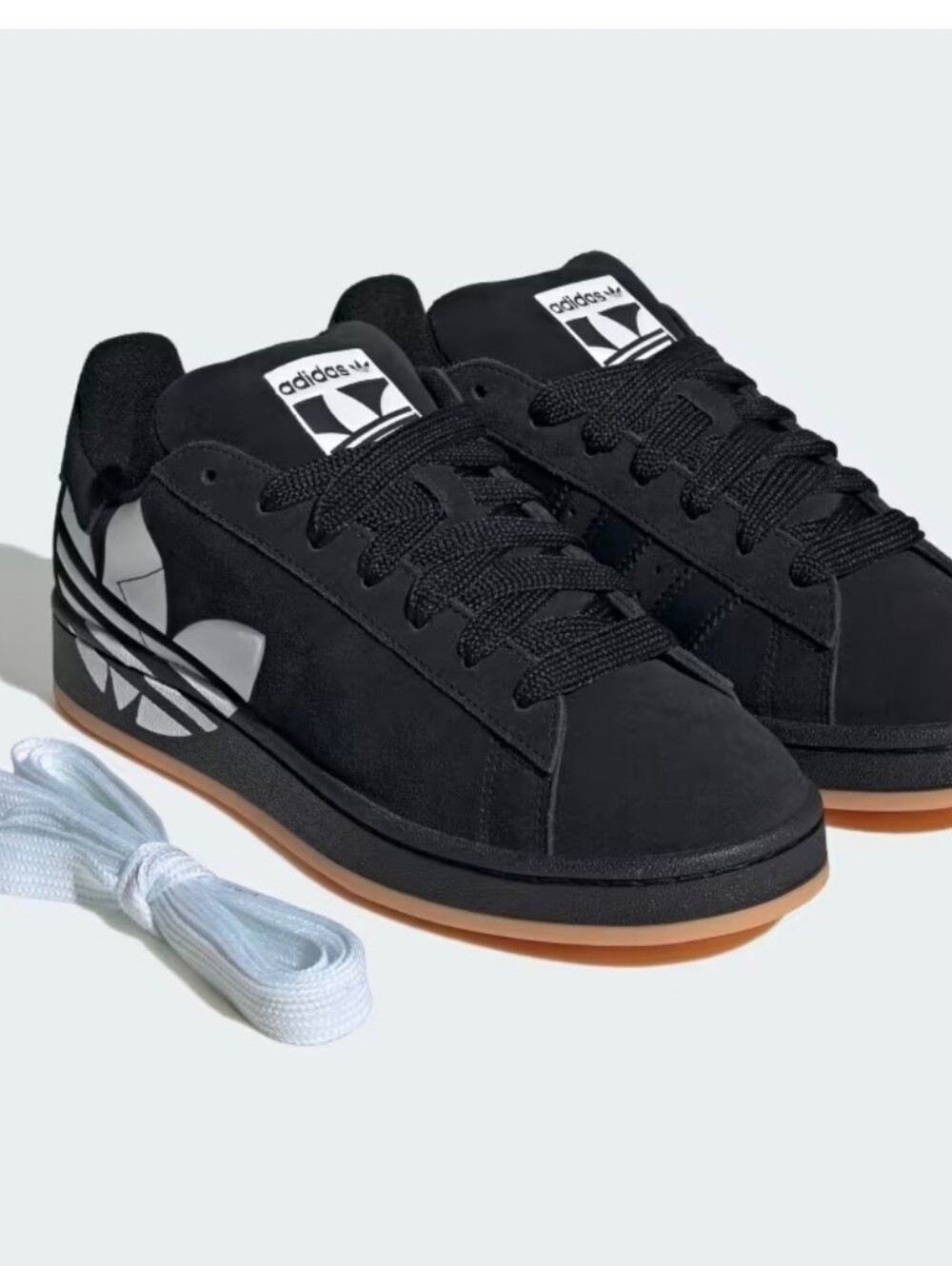 adidas Black Sneaker with White Trefoil Accent